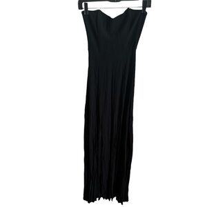 NOOKIE strapless heart shaped neckline double slit front‎ black size 6
